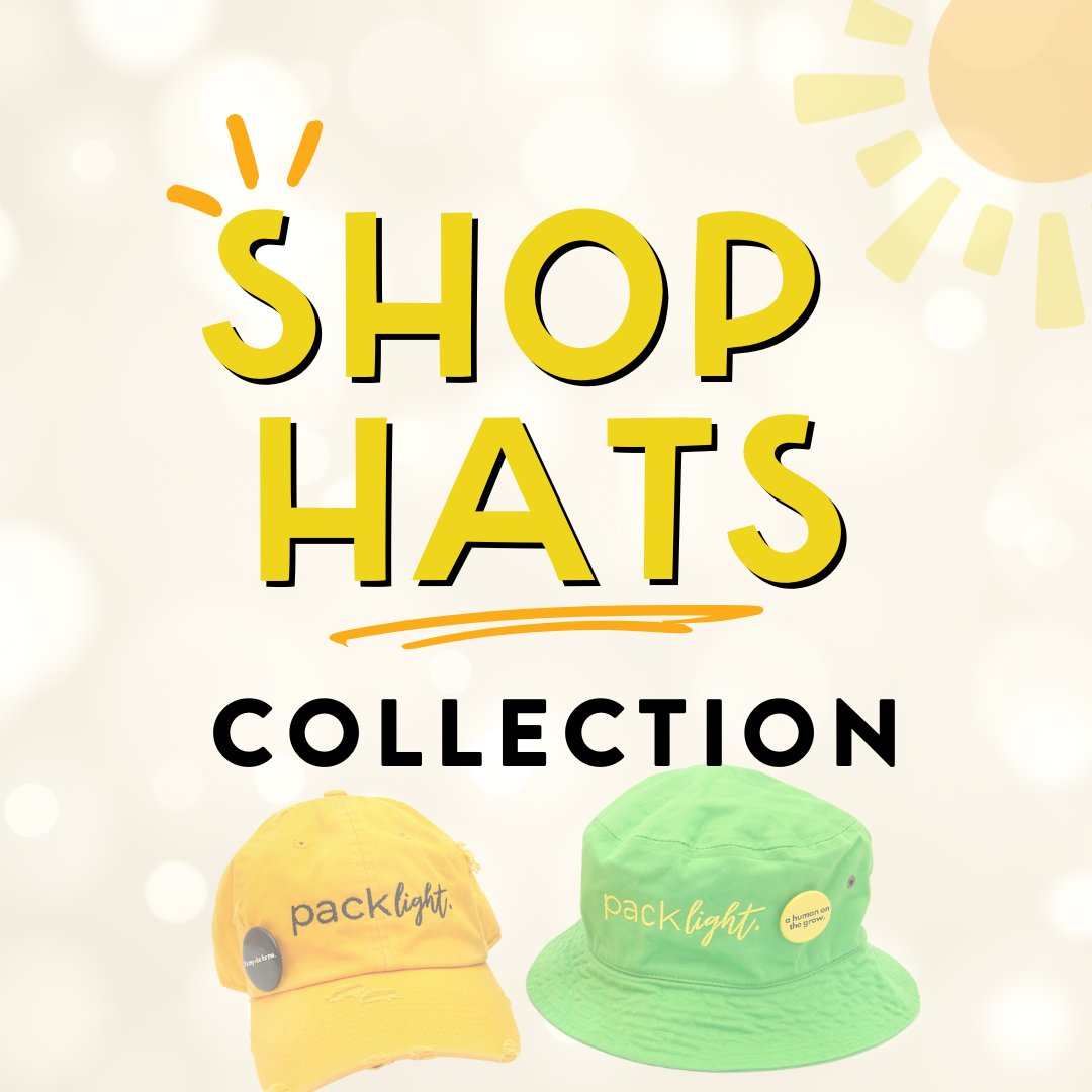 black Pack Light affirmation hat dad cap from Sol Rise Essentials with white letters