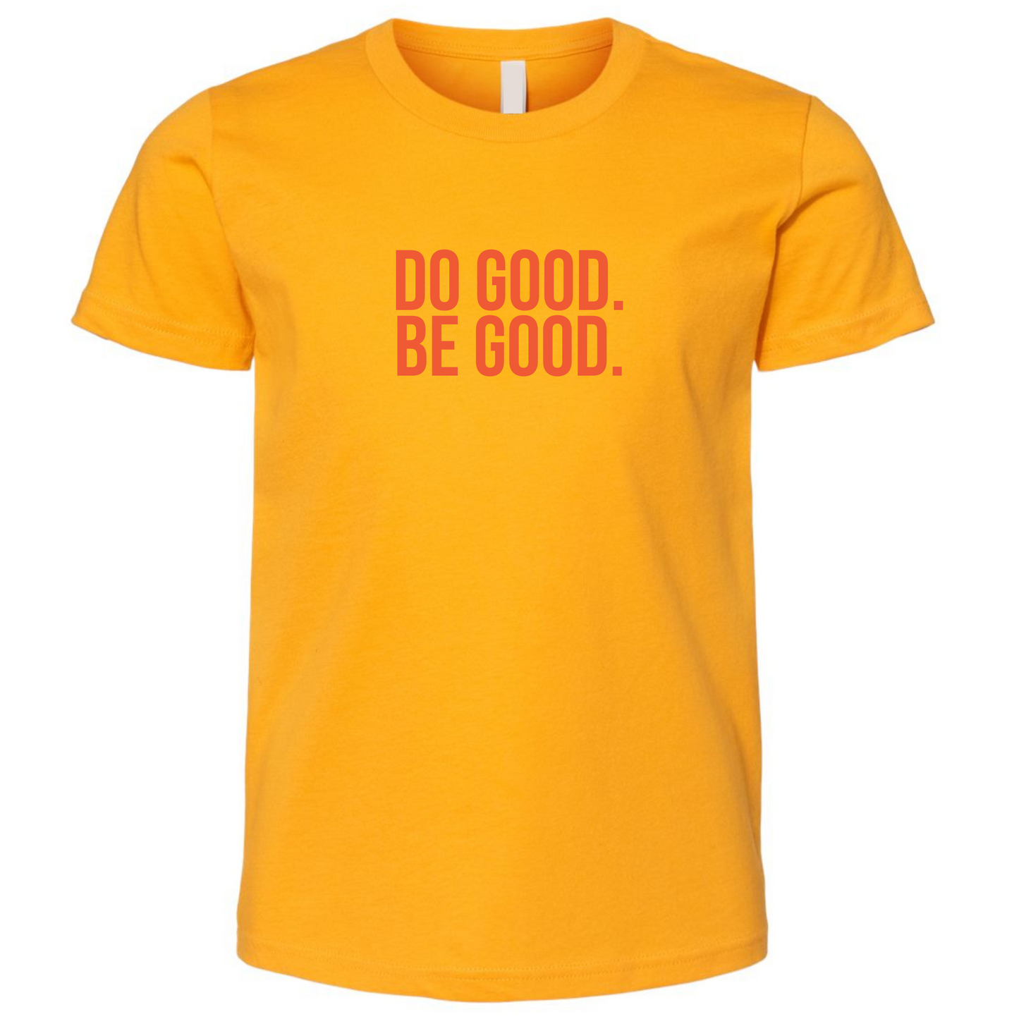 youth kids do good be good mental health wellness tee tshirt sol rise essentials shirt gold and red