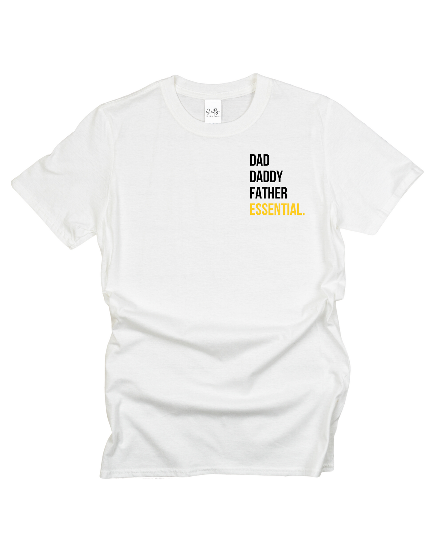 Essential Dad tee from Sol Rise Essentials - fathers day tshirt for great dads in color white