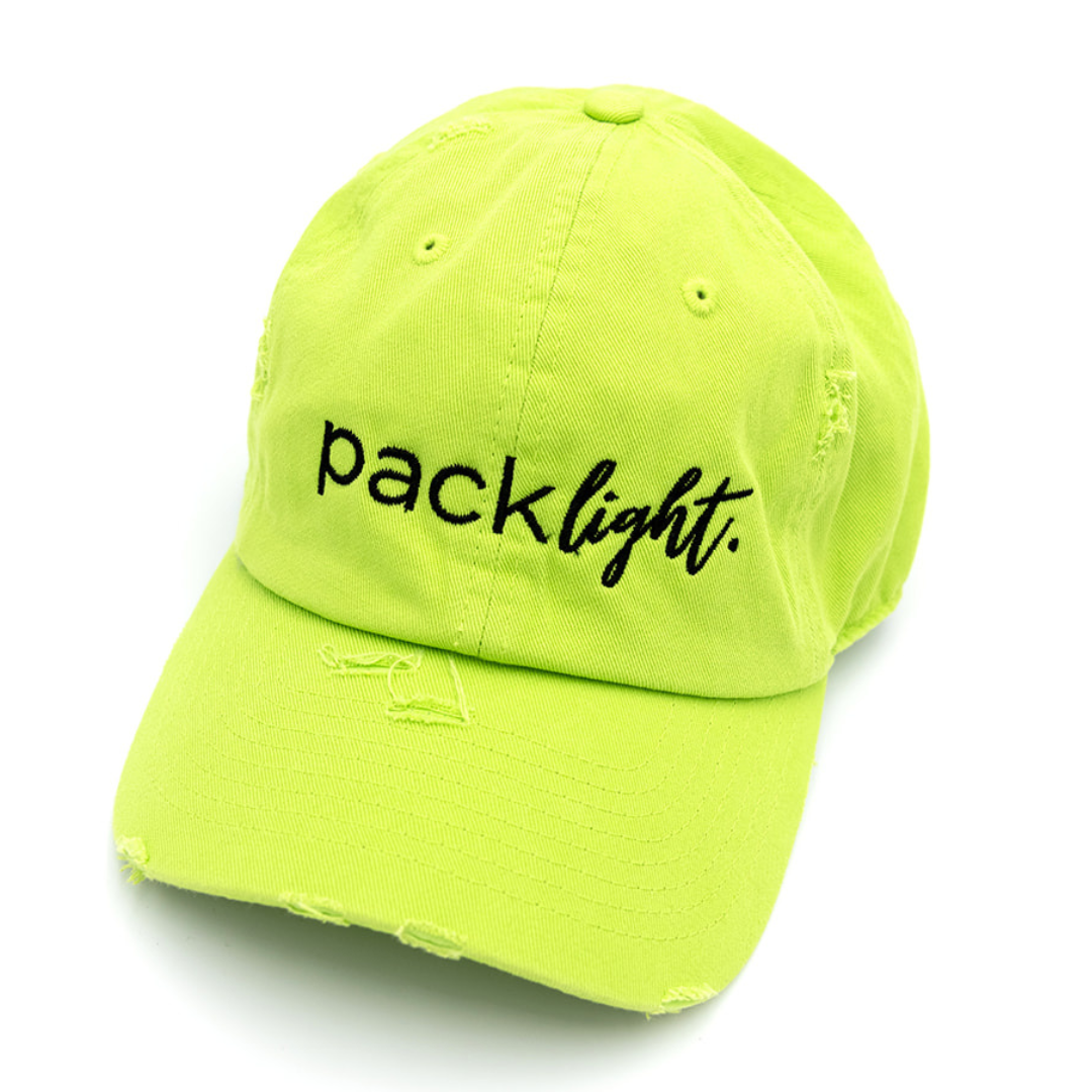 Pack Light Affirmation Hat - Lime with Black Lettering