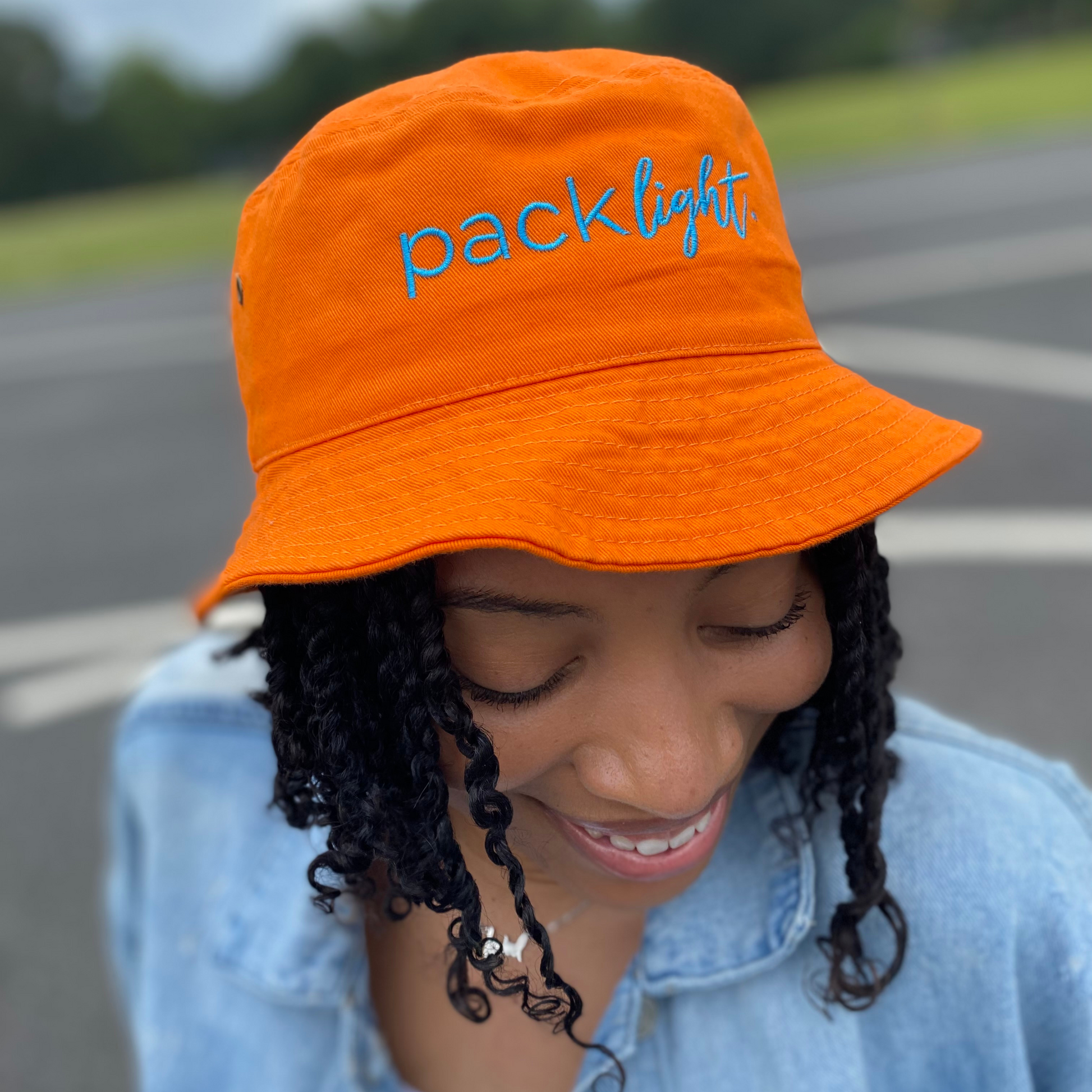 Neon orange bucket 2024 hat