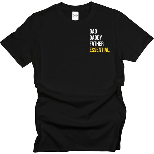 Essential Dad affirmation tee from Sol Rise Essentials - black tshirt fathers day tee