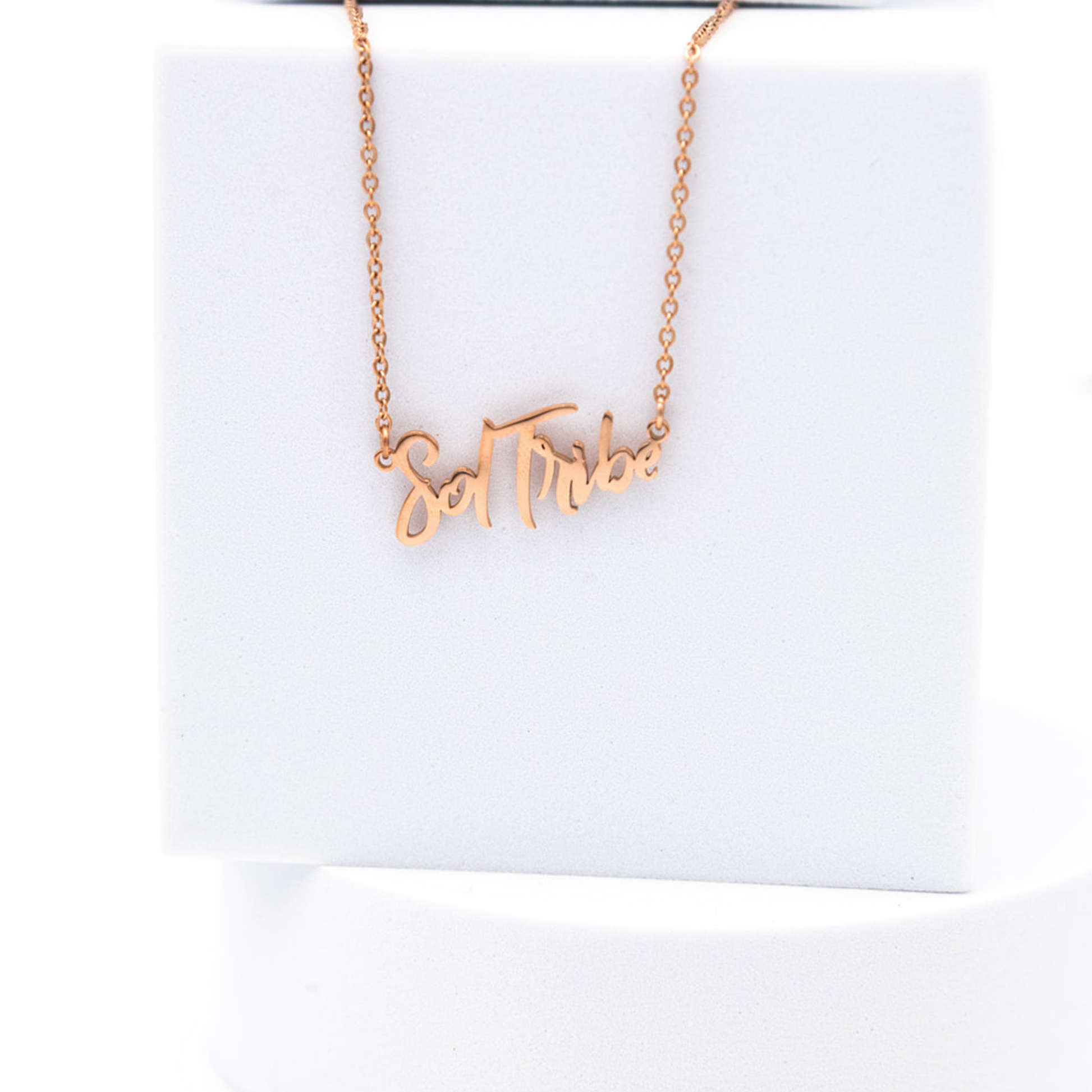 mini soltribe neckalce in rose gold from sol rise essentials