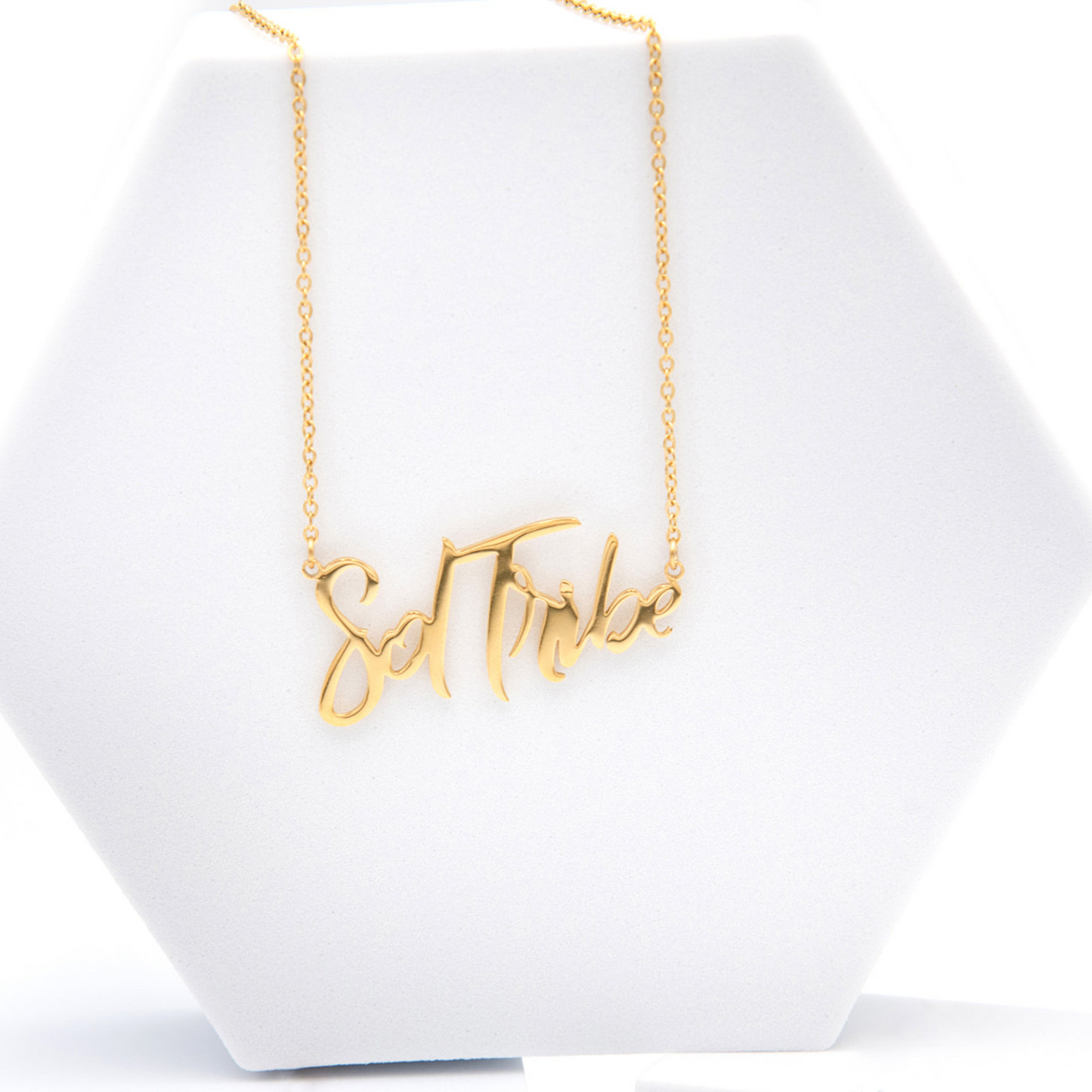 gold soltribe affirmation necklace from sol rise essentials