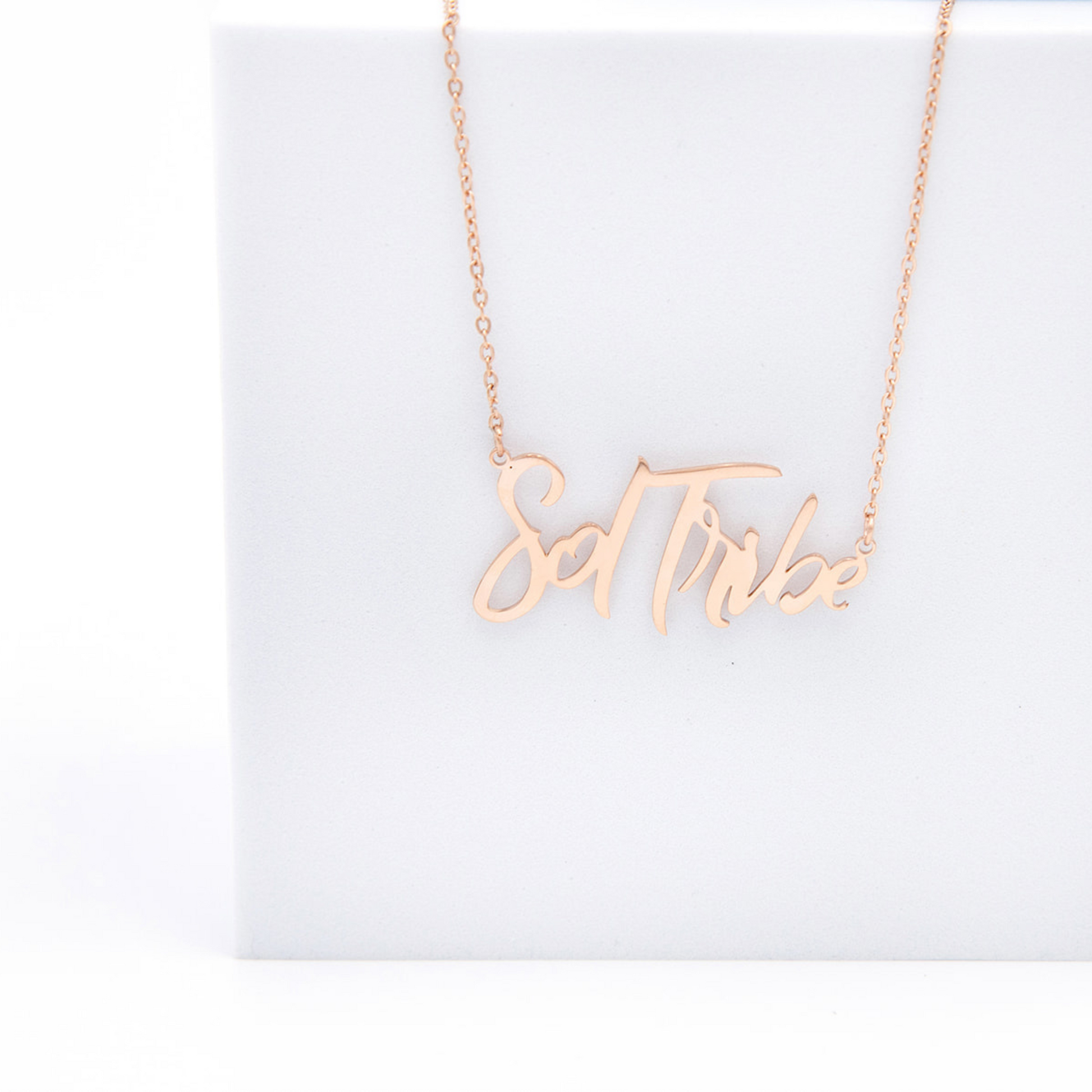 soltribe affirmation necklace in rose gold from sol rise essentials