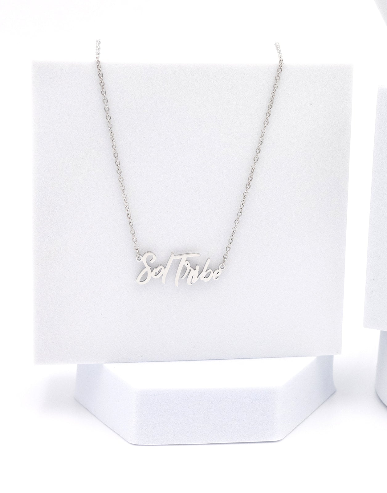 mini soltribe affirmation necklaces for kids and adults from Sol Rise Essentials in silver